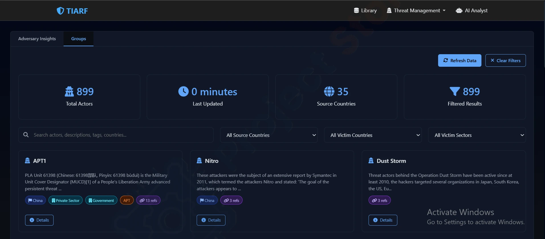 Threat Intelligence Library related