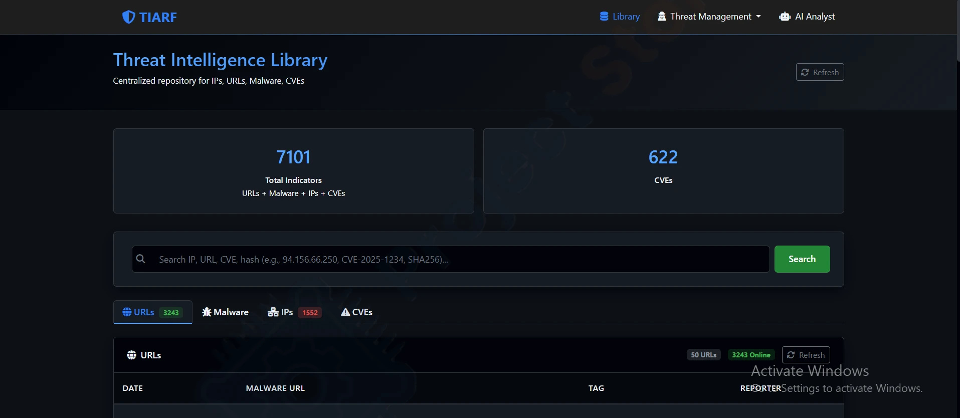 Threat Intelligence Library